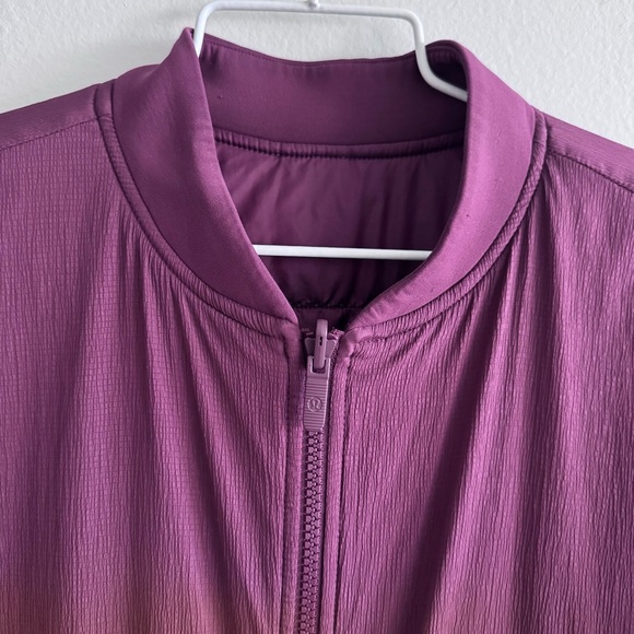 Lululemon Non-Stop Bomber Reversible Jacket In Redwood & So Merlot Size 12 - Picture 3 of 13